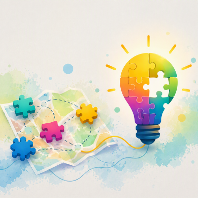 Politiche giovanili immagine raffigurante un puzzle e parti scomposte